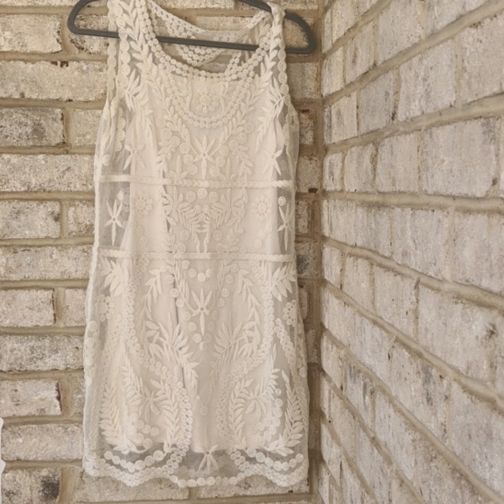 Express white lace dress